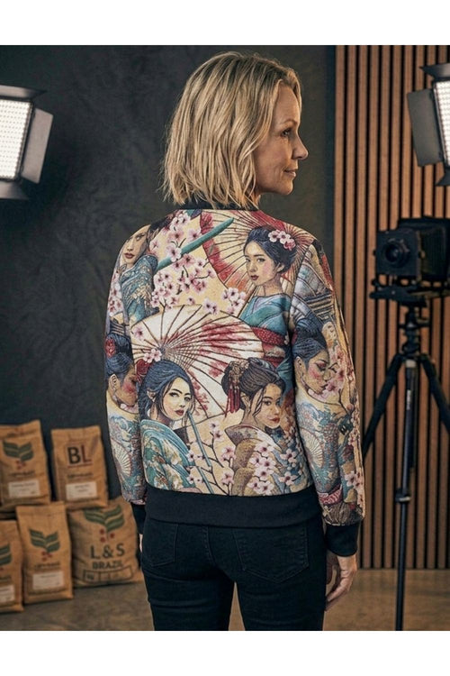 Blouson aus Jacquard im Geisha Stil